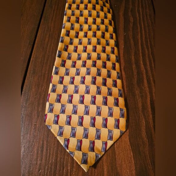Cocktail Colors Gentleman Necktie 100% Silk Hand Made - Picture 3 of 5